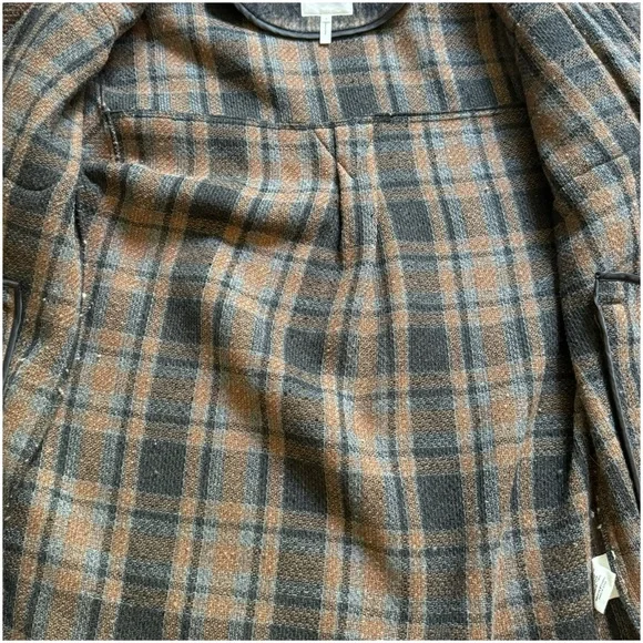 Avec Les Filles Longline Plaid Fuzzy Shacket S - Picture 11 of 16